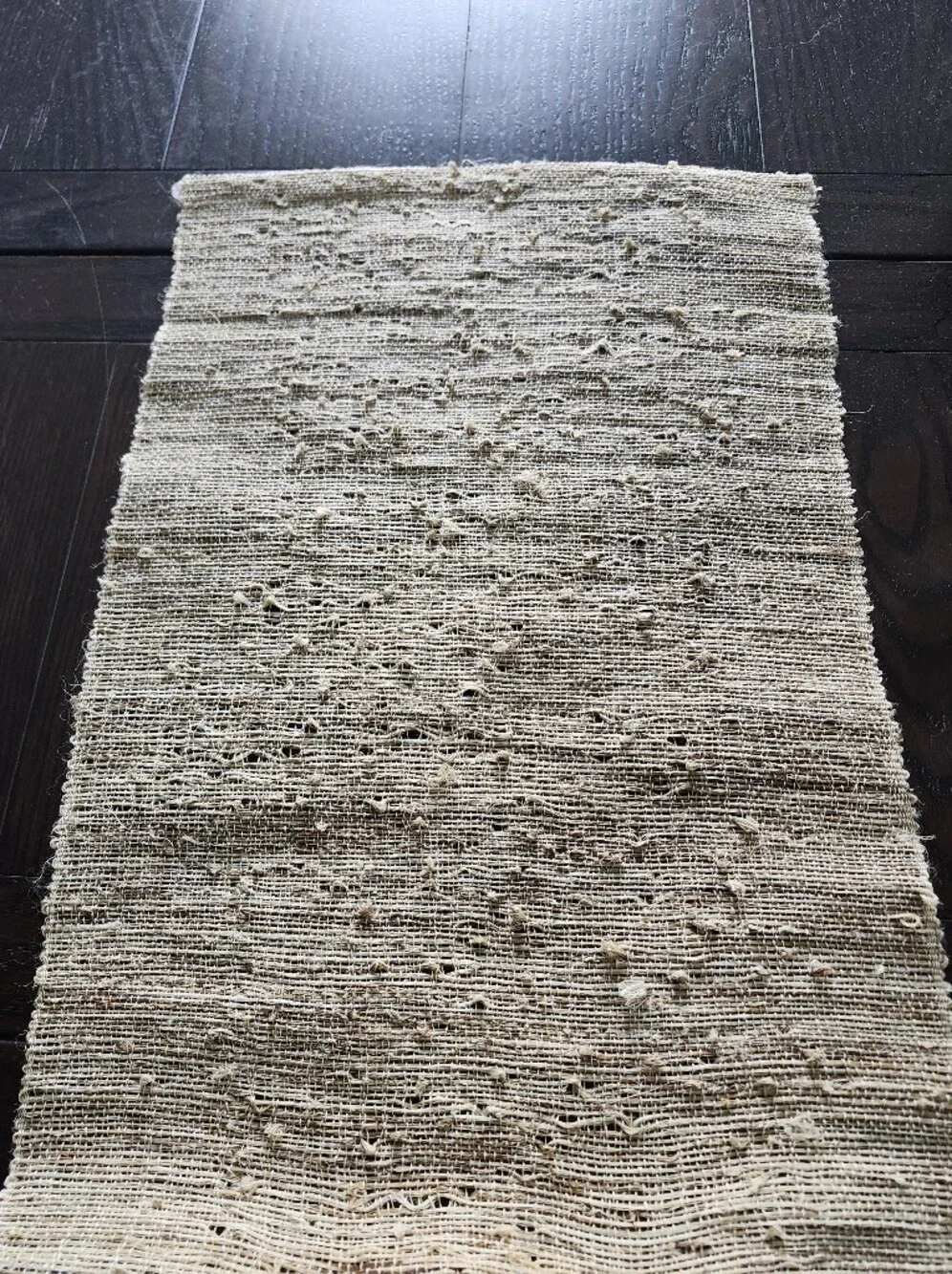 Pottery Barn Nubby Woven Table Runner Natural 106
